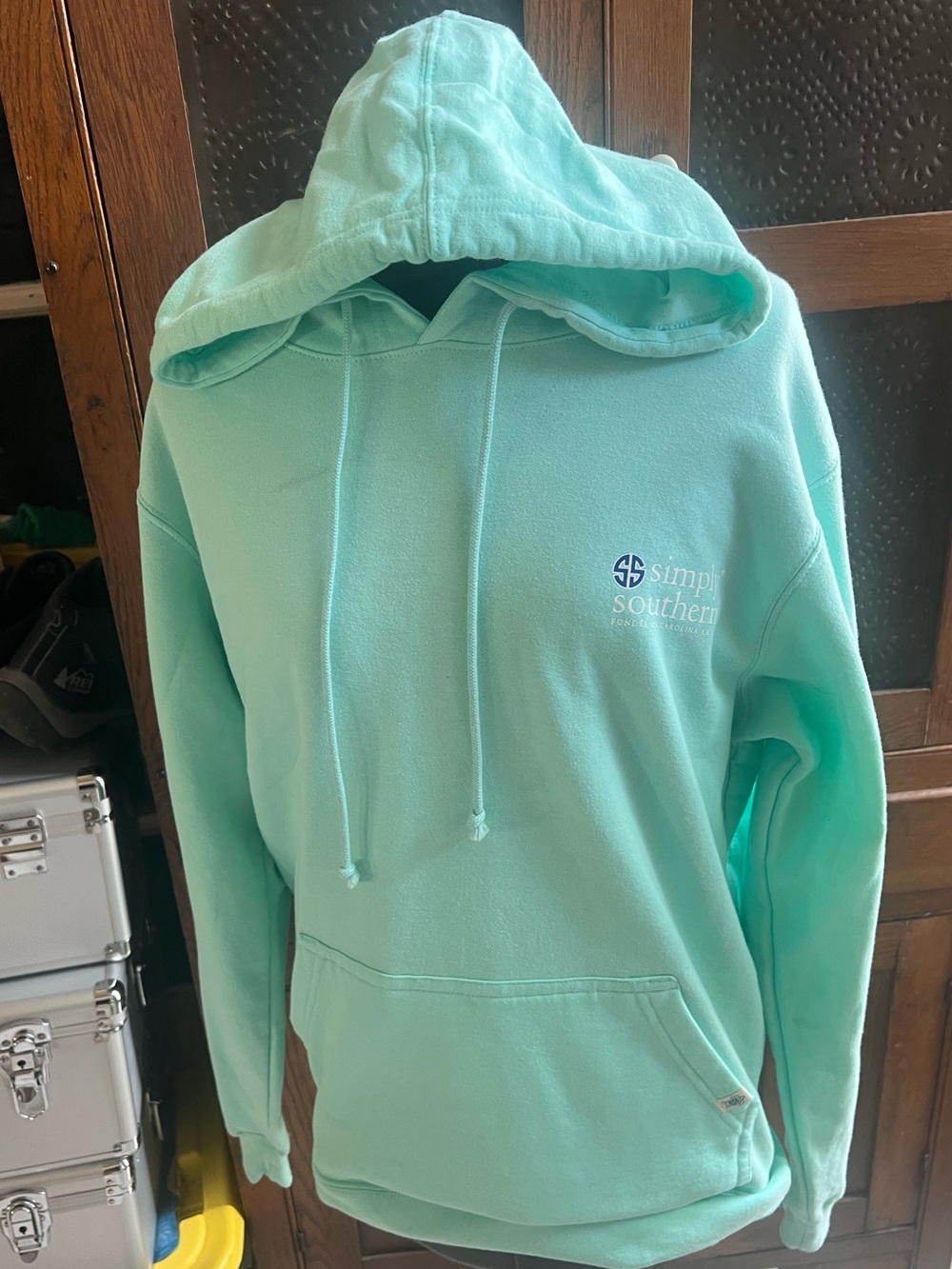 Simply Southern Mint Green Hoodie size m